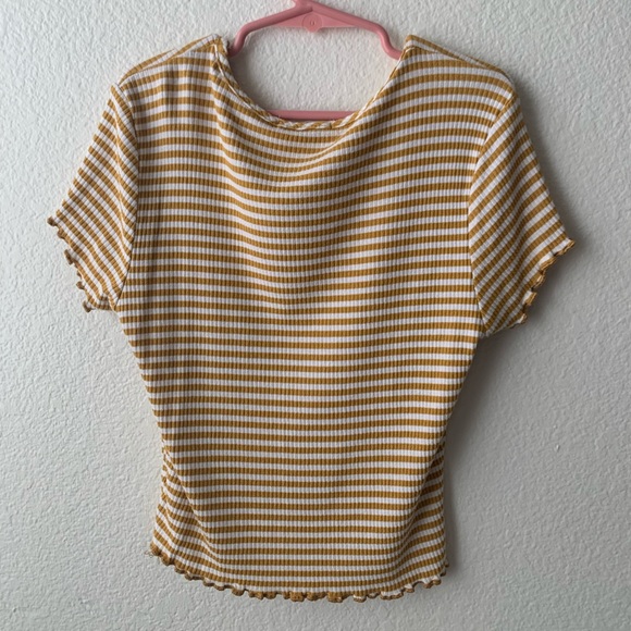 Full Tilt Striped Crop Top SZ S - Picture 3 of 4